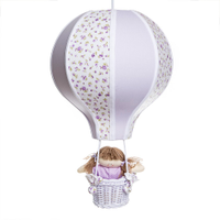 Lustre Balão G Lilás Com Boneca Quarto Bebê Infantil