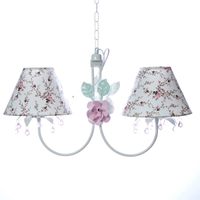 Lustre 2L Primavera Rosa 2 Flores G Rosa Quarto Bebê Infantil Menina