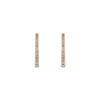 Brinco Ear Hook Icona em Ouro Rose 18k com Diamantes