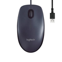 Mouse Logitech M90, USB, 1000DPI, Ambidestro, Cinza e Preto - 910-004053