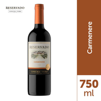 Vinho Chileno Concha Y Toro Reservado Carménère Tinto Meio Seco 750ml