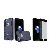 Kit Capa case capinha Armor e Película Coverage Preta para iPhone 7 - Gorila Shield