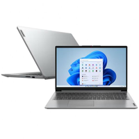 Notebook Lenovo IdeaPad 1i Celeron + Microsoft 365 Personal 4GB 128GB SSD W11 15.6" 82VX0001BR Prata