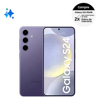 Smartphone Samsung Galaxy S24 5G Violeta 256GB, Tela 6.2", 8GB RAM, Inteligência Artificial, IP68, Processador Exynos 2400, Câmera Tripla Traseira
