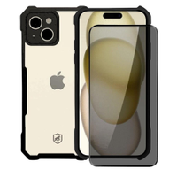 Kit Capa case capinha Dual Shock X e Pelicula Defender Pro Privacidade para iPhone 15 - Gs