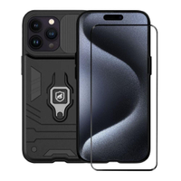 Kit Capa case capinha Defender e Pelicula Ultra Glass para iPhone 15 Pro Max - Gshield